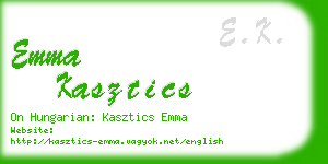 emma kasztics business card